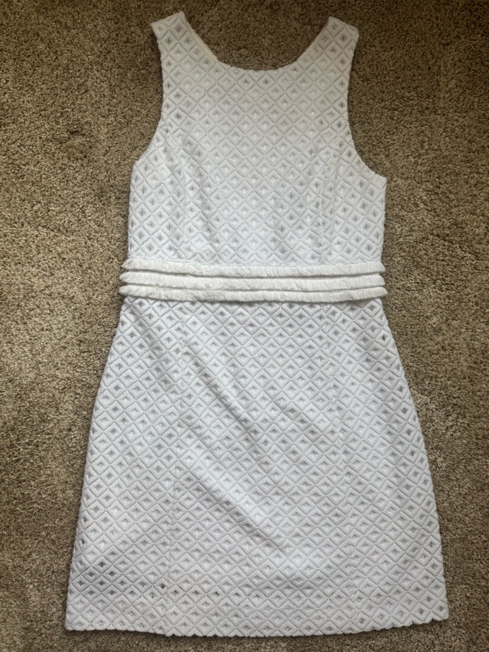 Lilly Pulitzer Arden Resort White, Allover Knit Lace - GUC, Size S